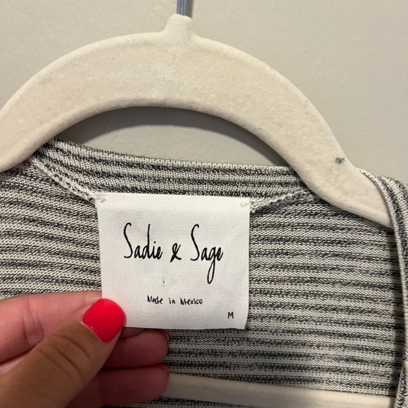 Sadie & Sage Striped Extra Long Cardigan - Picture 5 of 6